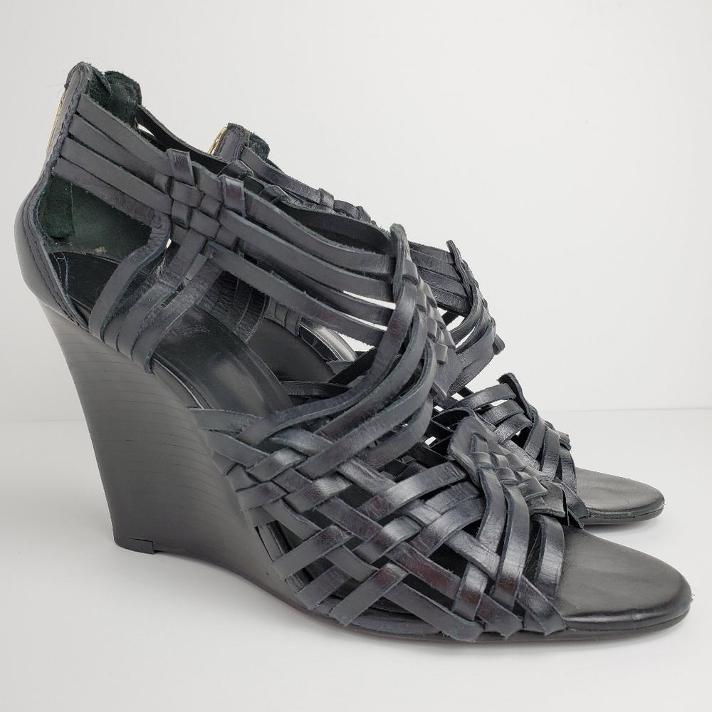 Tory Burch Black Wedge Heels